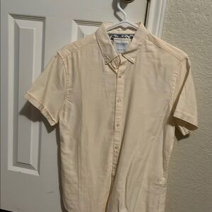 Men's Cream Short Sleeve Shirt